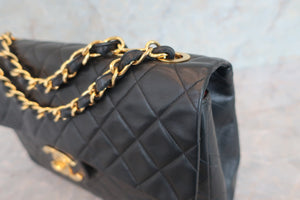 CHANEL Big Matelasse single flap chain shoulder bag Lambskin Black/Gold hadware Shoulder bag 600060111