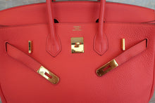 将图片加载到图库查看器，HERMES BIRKIN 35 Clemence leather Rose jaipur □P刻印 Hand bag 600070147
