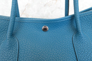 HERMES／エルメス ガーデンパーティPM ネゴンダ ブルーイズミール C刻印 トートバッグ 700070305