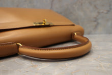 将图片加载到图库查看器，HERMES KELLY 32 Box carf leather Natural 〇Z刻印 Shoulder bag 700010122
