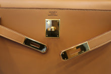 将图片加载到图库查看器，HERMES KELLY 32 Box carf leather Natural 〇Z刻印 Shoulder bag 700010122
