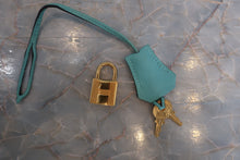 将图片加载到图库查看器，HERMES KELLY 32 Clemence leather Blue atoll T刻印 Shoulder bag 600100027
