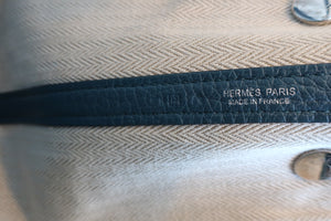 HERMES／エルメス ガーデンパーティTPM ネゴンダ コバルト □P刻印 トートバッグ 700060133