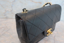 Load image into Gallery viewer, CHANEL Mini Matelasse single flap chain shoulder bag Lambskin Black/Gold hadware Shoulder bag 700100038

