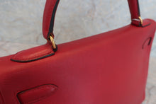 将图片加载到图库查看器，HERMES KELLY 32 Graine Couchevel leather Rouge vif 〇U刻印 Shoulder bag 600100037
