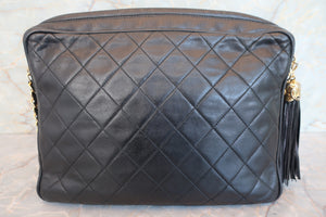 CHANEL Matelasse fringe chain shoulder bag Lambskin Black/Gold hadware Shoulder bag 700070251