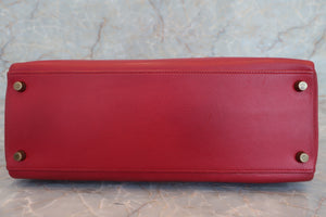 HERMES KELLY 32 Graine Couchevel leather Rouge vif 〇U刻印 Shoulder bag 600100037