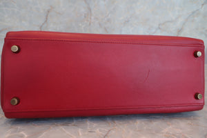 HERMES KELLY 32 Graine Couchevel leather Rouge vif 〇U刻印 Shoulder bag 600100037