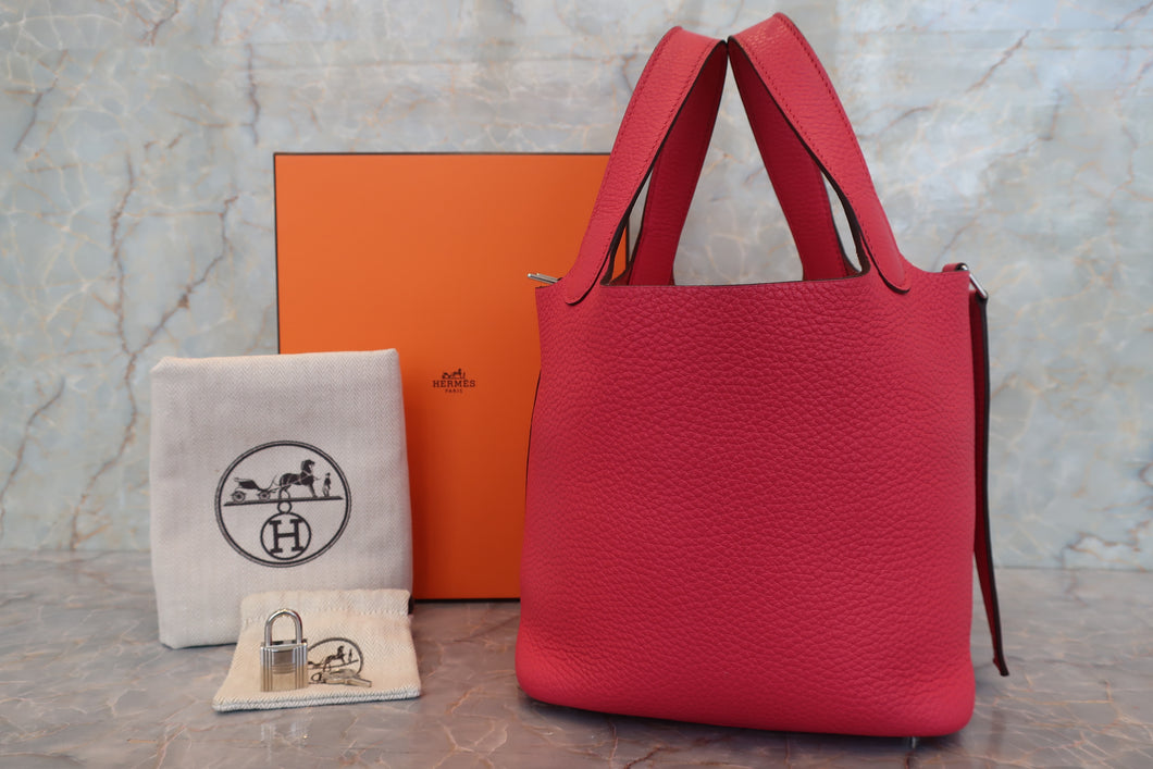 HERMES／エルメス ピコタンロックＰＭ トリヨンクレマンス ローズエクストリーム Z刻印 ハンドバッグ 700110082