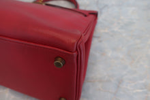 将图片加载到图库查看器，HERMES KELLY 32 Graine Couchevel leather Rouge vif 〇U刻印 Shoulder bag 600100037
