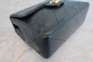 CHANEL Mini Matelasse single flap chain shoulder bag Lambskin Black/Gold hadware Shoulder bag 700100038