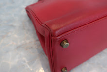 将图片加载到图库查看器，HERMES KELLY 32 Graine Couchevel leather Rouge vif 〇U刻印 Shoulder bag 600100037
