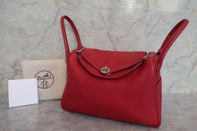 将图片加载到图库查看器，HERMES LINDY 30 Clemence leather Rouge garance □K刻印 Shoulder bag 600110077
