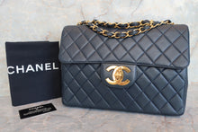 Load image into Gallery viewer, CHANEL Medium Matelasse single flap chain shoulder bag Lambskin Navy/Gold hadware Shoulder bag 700010107
