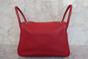 HERMES LINDY 30 Clemence leather Rouge garance □K刻印 Shoulder bag 600110077