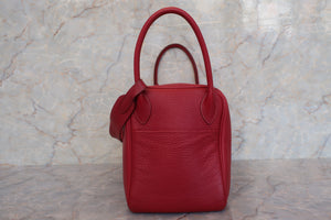 HERMES LINDY 30 Clemence leather Rouge garance □K刻印 Shoulder bag 600110077