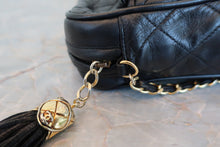 Load image into Gallery viewer, CHANEL Matelasse fringe chain shoulder bag Lambskin Black/Gold hadware Shoulder bag 700070251
