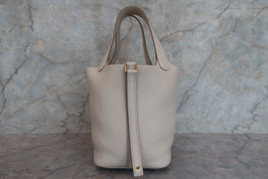 HERMES／エルメス ピコタンロックＰＭ トリヨンクレマンス クレ C刻印 ハンドバッグ 700090018