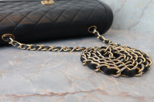 CHANEL Matelasse single flap chain shoulder bag Lambskin Black/Gold hadware Shoulder bag 600080004