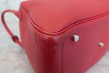 将图片加载到图库查看器，HERMES LINDY 30 Clemence leather Rouge garance □K刻印 Shoulder bag 600110077
