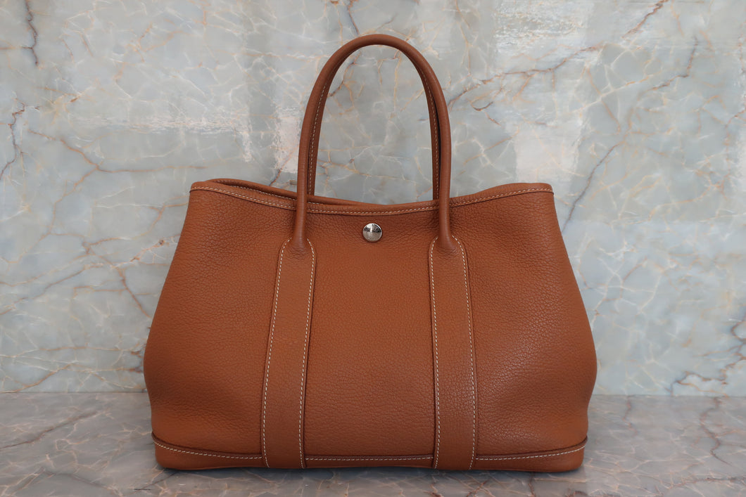 HERMES／エルメス ガーデンパーティＴＰＭ ネゴンダ ゴールド □N刻印 トートバッグ 700060207