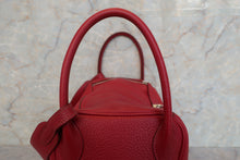 将图片加载到图库查看器，HERMES LINDY 30 Clemence leather Rouge garance □K刻印 Shoulder bag 600110077
