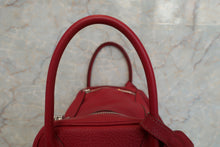 将图片加载到图库查看器，HERMES LINDY 30 Clemence leather Rouge garance □K刻印 Shoulder bag 600110077
