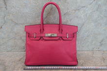 画像をギャラリービューアに読み込む, HERMES／エルメス バーキン30 パーソナルオーダー シェーブル ローズショッキング/パルム □M刻印 ハンドバッグ 700110078
