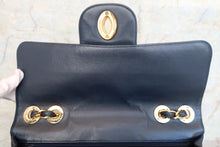 Load image into Gallery viewer, CHANEL Medium Matelasse single flap chain shoulder bag Lambskin Navy/Gold hadware Shoulder bag 700010107
