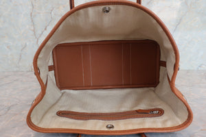 HERMES／エルメス ガーデンパーティＴＰＭ ネゴンダ ゴールド □N刻印 トートバッグ 700060207
