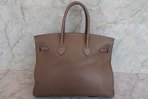 HERMES／エルメス バーキン35 トリヨンクレマンス エトゥープ □O刻印 ハンドバッグ 700060122