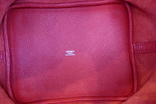 Load image into Gallery viewer, HERMES PICOTIN LOCK MM Clemence leather Rouge casaque □P Engraving Hand bag 600090044
