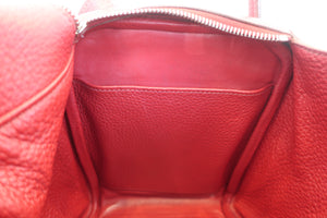 HERMES LINDY 30 Clemence leather Rouge garance □K刻印 Shoulder bag 600110077