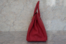 将图片加载到图库查看器，HERMES BIRKIN 30 Graine Couchevel leather Rouge vif 〇X刻印 Hand bag 500100252
