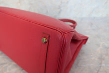 Load image into Gallery viewer, HERMES BIRKIN 30 Graine Couchevel leather Rouge vif 〇X Engraving Hand bag 500100252
