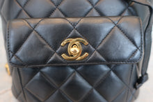 Load image into Gallery viewer, CHANEL Matelasse chain back pack Lambskin Black/Gold hadware Back pack 700090181

