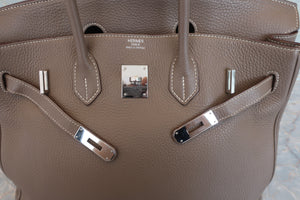 HERMES／エルメス バーキン35 トリヨンクレマンス エトゥープ □O刻印 ハンドバッグ 700060122