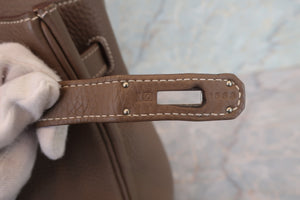 HERMES／エルメス バーキン35 トリヨンクレマンス エトゥープ □O刻印 ハンドバッグ 700060122