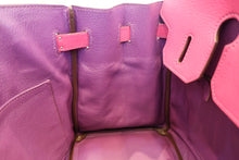 画像をギャラリービューアに読み込む, HERMES／エルメス バーキン30 パーソナルオーダー シェーブル ローズショッキング/パルム □M刻印 ハンドバッグ 700110078
