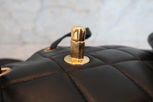 CHANEL Matelasse chain back pack Lambskin Black/Gold hadware Back pack 700090181