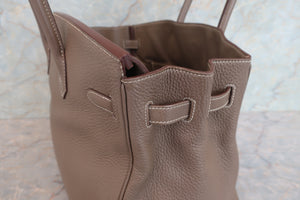 HERMES／エルメス バーキン35 トリヨンクレマンス エトゥープ □O刻印 ハンドバッグ 700060122
