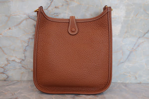 HERMES  EVELYNE TPM Clemence leather Gold Z刻印 Shoulder bag 700060246
