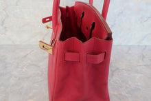 Load image into Gallery viewer, HERMES BIRKIN 30 Graine Couchevel leather Rouge vif 〇X Engraving Hand bag 500100252
