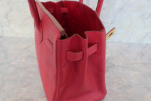 Load image into Gallery viewer, HERMES BIRKIN 30 Graine Couchevel leather Rouge vif 〇X Engraving Hand bag 500100252
