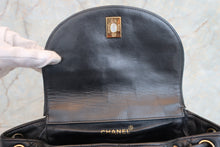 Load image into Gallery viewer, CHANEL Matelasse chain back pack Lambskin Black/Gold hadware Back pack 700090181
