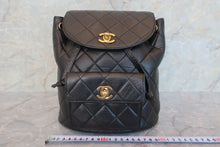 Load image into Gallery viewer, CHANEL Matelasse chain back pack Lambskin Black/Gold hadware Back pack 600090015
