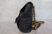 Load image into Gallery viewer, CHANEL Matelasse chain back pack Lambskin Black/Gold hadware Back pack 600090015
