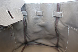 HERMES／エルメス バーキン35 トリヨンクレマンス エトゥープ □O刻印 ハンドバッグ 700060122