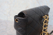 Load image into Gallery viewer, CHANEL Matelasse chain back pack Lambskin Black/Gold hadware Back pack 600090015
