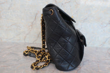 Load image into Gallery viewer, CHANEL Matelasse chain back pack Lambskin Black/Gold hadware Back pack 600090015
